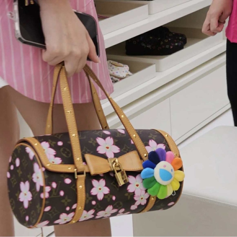 Good deal! AUTH Louis Vuitton *Takashi  Murakami *monogram blossom papillon bag